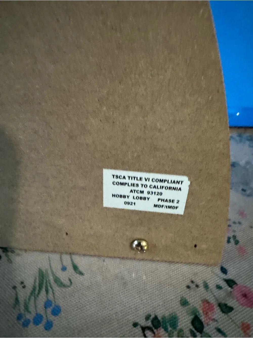 Hobby Lobby MDF Decorative Natural Unpainted shelf with wood fiber texture